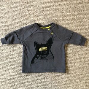 NIRVANA Baby Graphic Tee Charcoal Long Sleeve Band Top